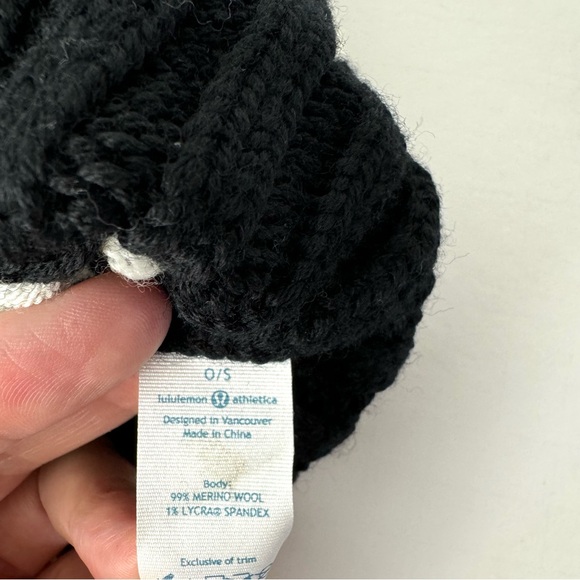 Lululemon Keepin’ It Cozy Torque Wool Hat/Beanie Ivory and Black - Picture 11 of 11